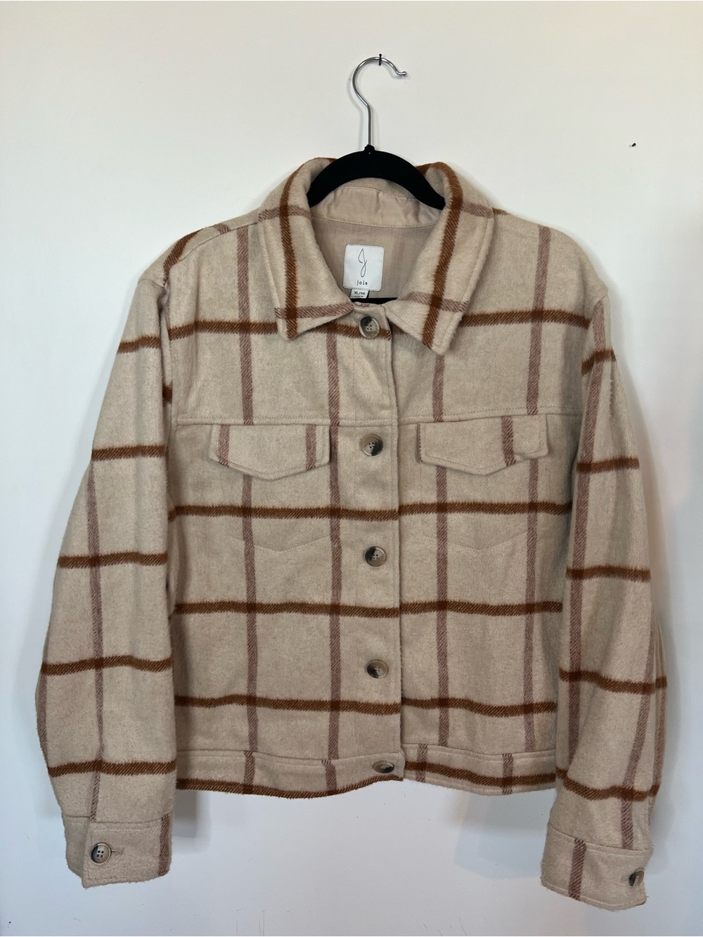 Joie Plaid Button Down Shacket | XL